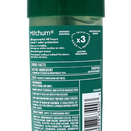 Mitchum Advanced Gel Anti-Perspirant & Deodorant, Mountain Air 3.4 oz (Value Pack of 9)