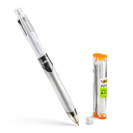 Bic 4-Color 3+1 Ballpoint Pen and Pencil, Medium Point (1.0 mm), 0.7mm Lead, Assorted Inks, 1-Count