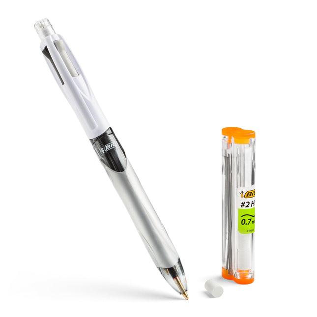 Bic 4-Color 3+1 Ballpoint Pen and Pencil, Medium Point (1.0 mm), 0.7mm Lead, Assorted Inks, 1-Count