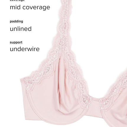 Wacoal Women's Softly Styled Full Figure Underwire Bra Coverage, Barbados Cherry, 42E