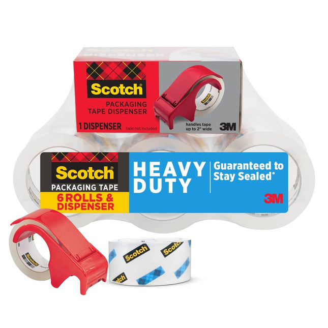 Scotch Heavy Duty Shipping Packing Tape, Clear, Sh