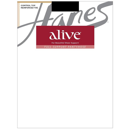 Hanes Women’s Alive Full Support Control Top Pantyhose, Barely There, E