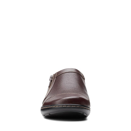 Clarks Women's Cora Giny Loafer, Dark Brown Tumbled Smooth Lea, 8 UK
