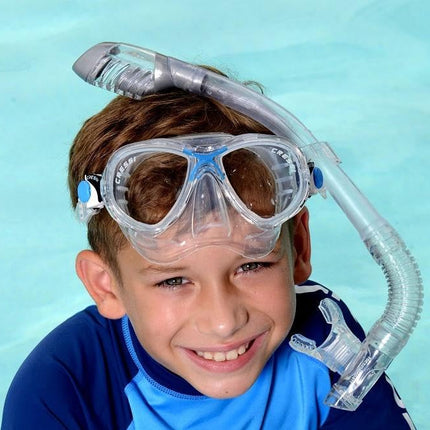 Cressi Mini Dry Snorkel - Clear/Pink
