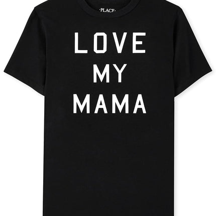 The Children's Place Unisex Baby Short Sleeve Graphic T Shirt, Love My Mama, X-Small