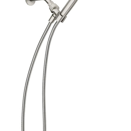Moen Hydro Energetix High Pressure Shower Head with Handheld Sprayer, 8 Handheld Shower Head Spray Settings, Spot Resist Brushed Nickel Finish, 200H0SRN