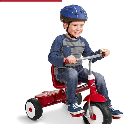 Kids Bike, Toddler Bike, Toddler Toys, Kids Toys for Ages 2-4, Radio Flyer Deluxe Steer & Stroll Tricycle, Trike for Ages 2-5, Red