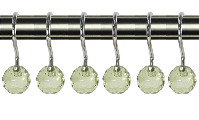 Daniel's Bath & Beyond 12 Piece Crystal Shower Hoo