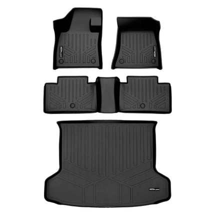 SMARTLINER Custom Fit All Weather 2 Row Floor Mats & Cargo Liner Set Black Compatible with 2019-2023 Infiniti QX50