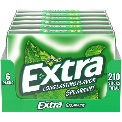 Wrigleys Extra Spearmint Sugar Free Chewing Gum 6 