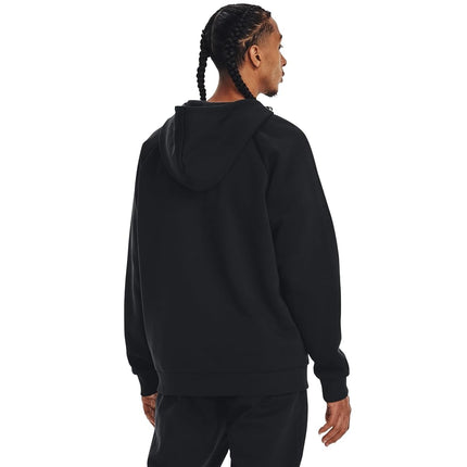 Under Armour Men's Rival Fleece Fz Hoodie, (001) Black / / White, L Tall