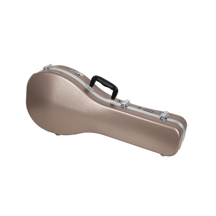 Crossrock A-Style Mandolin Case | ABS Molded Hardshell with Security Lock, Metal Feet, and Detachable Straps-Champagne (CRA862MACH)