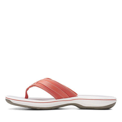 Clarks Women's Breeze Sea Flip Flop, Bright Coral Synthetic, 5.5 UK