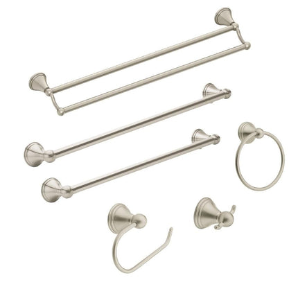 Moen DN8424BN Preston Collection 24-Inch Bathroom Single Towel Bar, Brushed Nickel