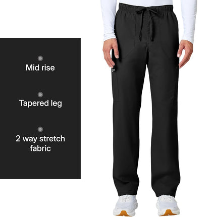 Cherokee Workwear Professionals WW190 Men's Tapered Leg Drawstring Cargo Scrub Pant