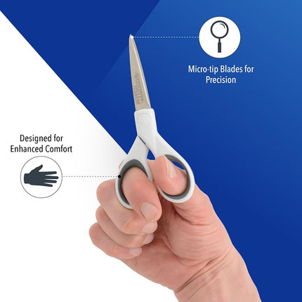 Westcott 5" Straight Titanium Bonded Craft Scissors with Micro Tip
