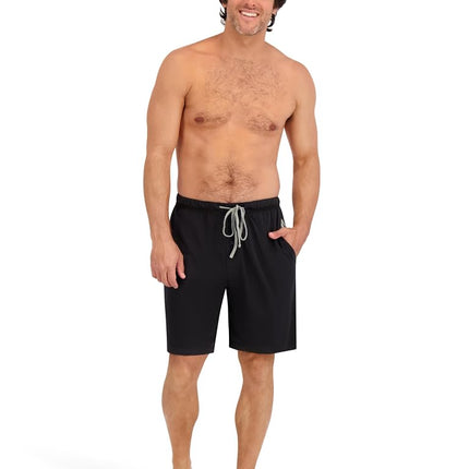 Hanes Men's Pyjama Shorts with Pullover in Cotton Jersey, Grey/Black, M