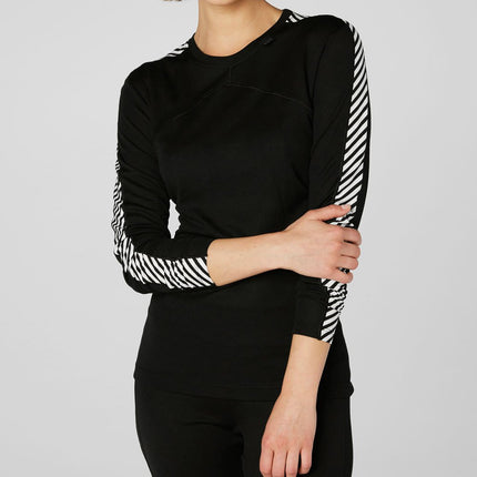 Helly Hansen Women's W HH Lifa Crew, Black, S