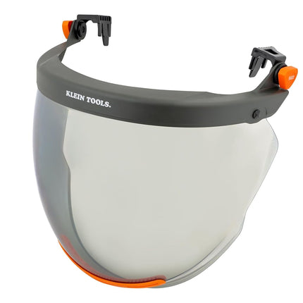 KLEIN TOOLS 03600 Arc Flash Face Shield, Made In USA, Full Brim Arc Rated Shield, ATPV 21 Cal/cm Electrical PPE, Hard Hat Accessory