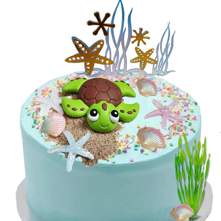 Baby Turtle Cake Topper Sea Shells Star Conch for 