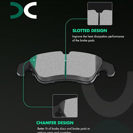 SCITOO D1322 D1386 Front Rear Brake Pads Sets Fit For Audi A4 / A4 Quattro / A5 / A5 Quattro/allroad / Q5 / S5