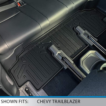 SMARTLINER Floor Mats 3 Rows & Cargo Liner Behind 3rd Row Set Black for 2020-2021 Highlander 2nd Row Bench or Bucket Seats (No Hybrid Models)