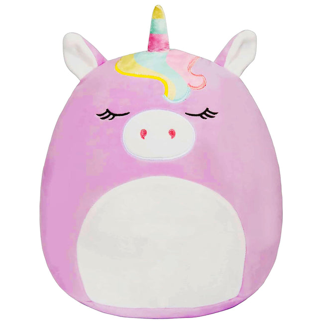 Squishmallow Silvia La Unicornio Morado de 16" - Peluche Suave y Adorable - Kellytoy Oficial - Gran Regalo de San Valentín y Pascua para Niños