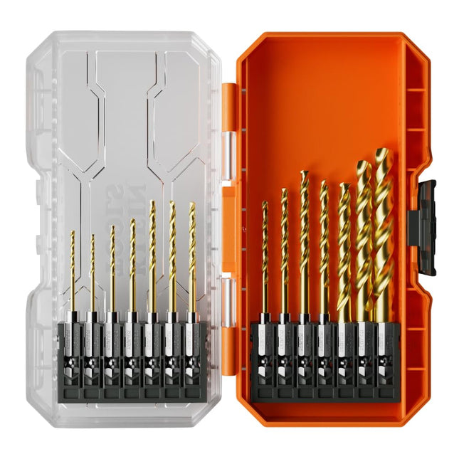 Klein Tools 53614 14-Piece Titanium Drill Bit Set,