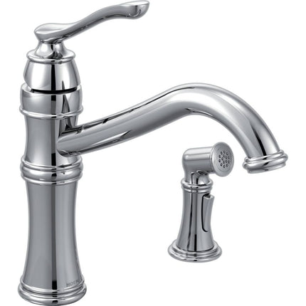 Moen Belfield One-Handle High Arc Kitchen Faucet with Side Spray, Chrome (7245C)