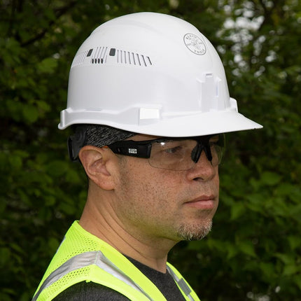 KLEIN TOOLS Safety Glasses, Professional PPE Protective Eyewear with Semi Frame and Clear Lens, Scratch Resistant and Anti-Fog 60161