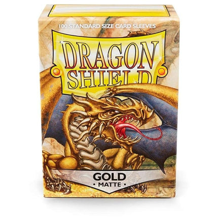 5 Packs Dragon Shield Matte Gold Standard Size 100 ct Card Sleeves Value Bundle!