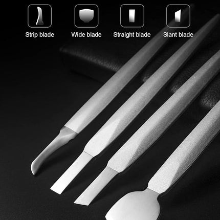 FERYES Pedicure Knife Ingrown Toenail Kit, 7 PCS Professional Pedicure Tool Toenail Grooming Kit, Super Sharp Toenail Clippers (Leather case included）