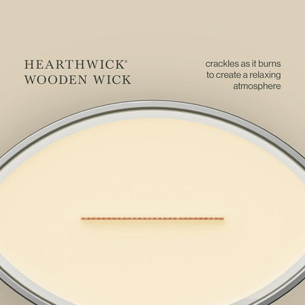WoodWick Ellipse Scented Trilogy Candle | Café Sweets | with Hearthwick Crackling Flame | Up to 50 Hours Burn Time