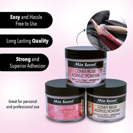 MIA Secret Cover Powder 3 Pc Set - Pink/Beige/Rose 1.0 Oz