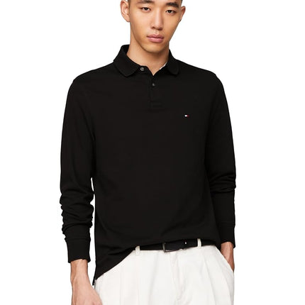 Tommy Hilfiger Men's Long Sleeve Polo Shirts in Re