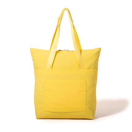 Baggallini Swift Tote Bag for Women - Lightweight 12x16 Nylon Zipped Travel Carry On Bag w/Luggage Sleeve, B-lite Lemon