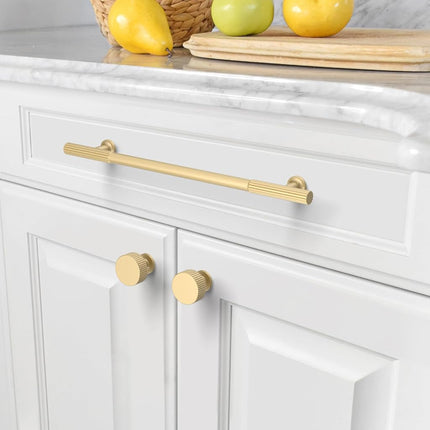 Asidrama 10 Pack 7.5 Inch(192mm) Brushed Gold Cabinet pulls Kitchen Cabinet Handles, Cabinet Pulls Kitchen Cabinet Hardware for Cupboard Drawer Pulls