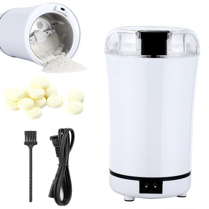 Broyeur de pilules électrique multifonctionnel - Pulvérisateur électronique pour petits et grands comprimés de médicaments et de vitamines - À utiliser pour sonde d'alimentation, enfants, personnes âgées ou animaux de compagnie (Blanc 1)