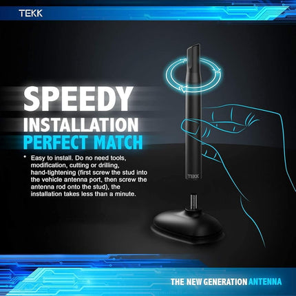 Tekk Short Antenna Compatible with 2007-2026 Chevy Silverado 1500 / Designed for Optimized FM/AM Reception / 4.8 Inches