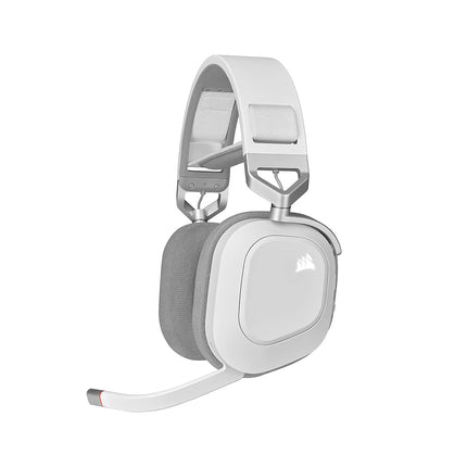 Corsair HS80 RGB Wireless Multiplatform Gaming Headset - Dolby Atmos - Lightweight Comfort Design - Broadcast Quality Microphone - iCUE Compatible - PC, Mac, PS5, PS4 - White