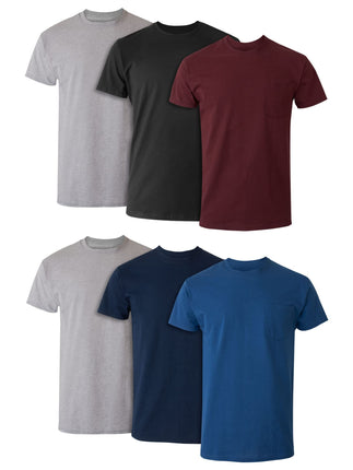 Hanes Men's Pocket T-Shirt Pack, Cotton Crewneck P