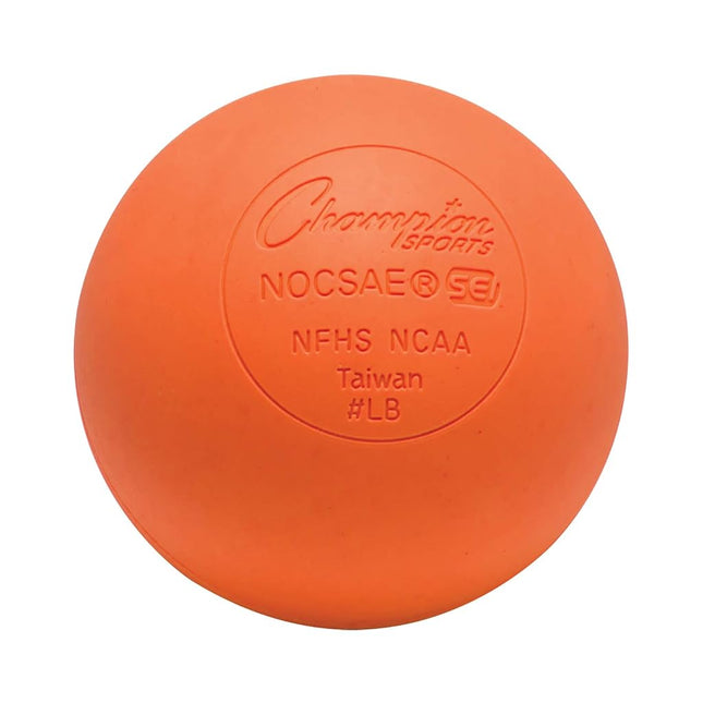 Champion Sports Orange Lacrosse Balls, Official Size - NCAA, NFHS & SEI Certified, 2 Count (Pack of 1)