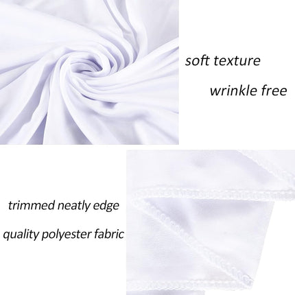 AK TRADING CO. 10 feet x 10 feet IFR Polyester Backdrop Drapes Curtains Panels with Rod Pockets - Wedding Ceremony Party Home Window Decorations - White