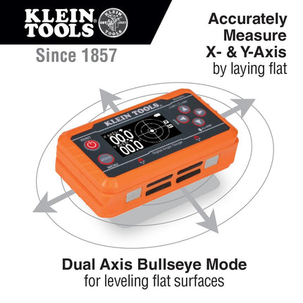 Klein Tools 80036 Level, Digital Electronic Level and Angle Gauge Tool Kit with Plumbers Straps, Programmable Angles, Magnetic Base, 2-Piece