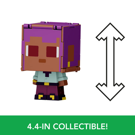 Mattel Minecraft Flippin’ Figs 2-Pack, 2 Action Figures in 3.75-inch Scale with Large Heads & 2-in-1 Fidget Play, Efe / Sailboat & Dolphin / Treasure Chest, JCY31