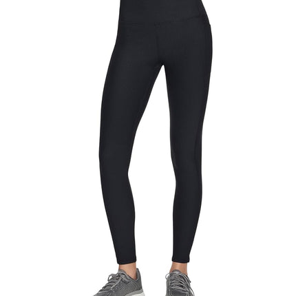 Skechers Womens Goflex Rib Fl Hw Leggings, Black, 