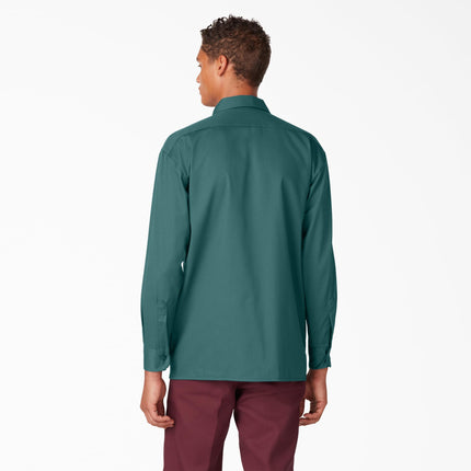 Chemise de travail Dickies pour homme à manches longues, vert Lincoln, XX-Large