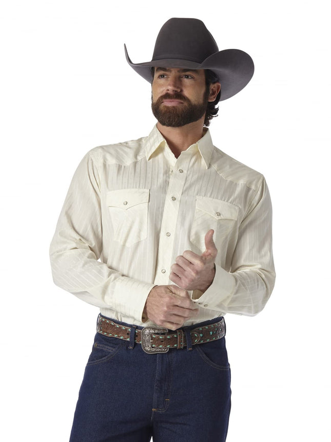 Wrangler Men's Sport Western Two Pocket Long Sleev