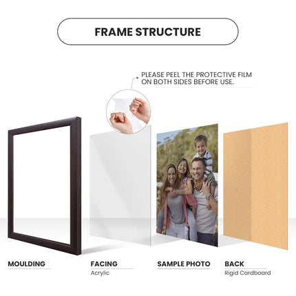Craig Frames 1WB3BK 24 by 36-Inch Wall Decor Frame, Smooth Finish, 1-Inch Wide, Matte Black
