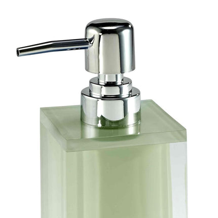 IZOD - Lotion Dispenser/Soap Dispenser, Clear Resin Countertop Accessories, Modern Bathroom Decor (Marina Green)